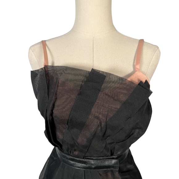 Marc by Marc Jacobs Black with Pink Underlay Cocktail Dress With Belt (2) - Picture 2 of 9